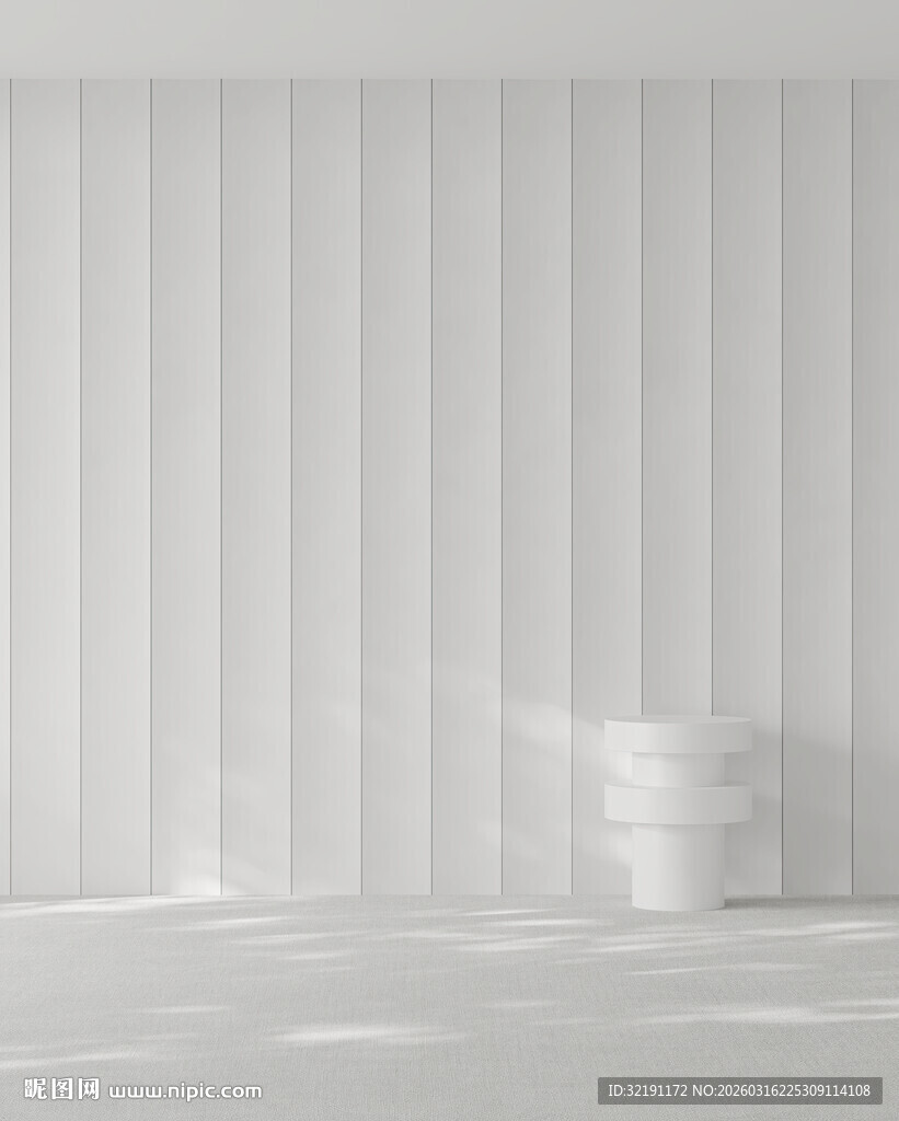 现代简约风个性白色直播场景