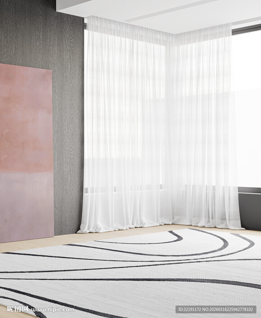 简约风室内休闲角落陈设直播场景