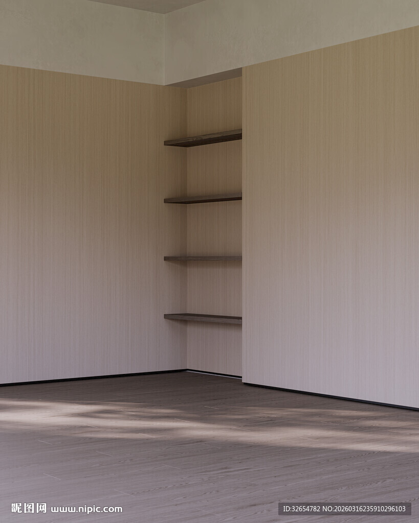 3D背景墙面空场景