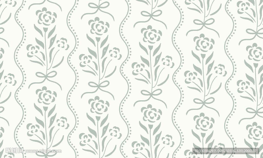 简约花卉图案背景纹理