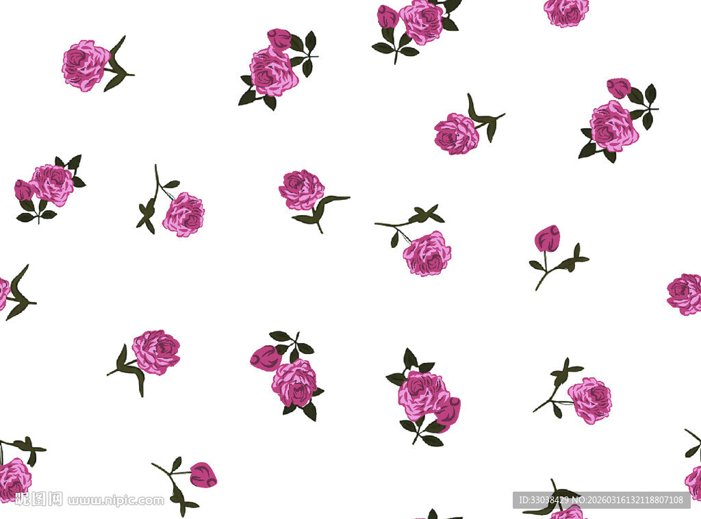 粉色玫瑰花卉图案背景