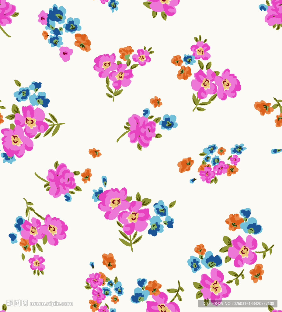 多彩花卉图案背景