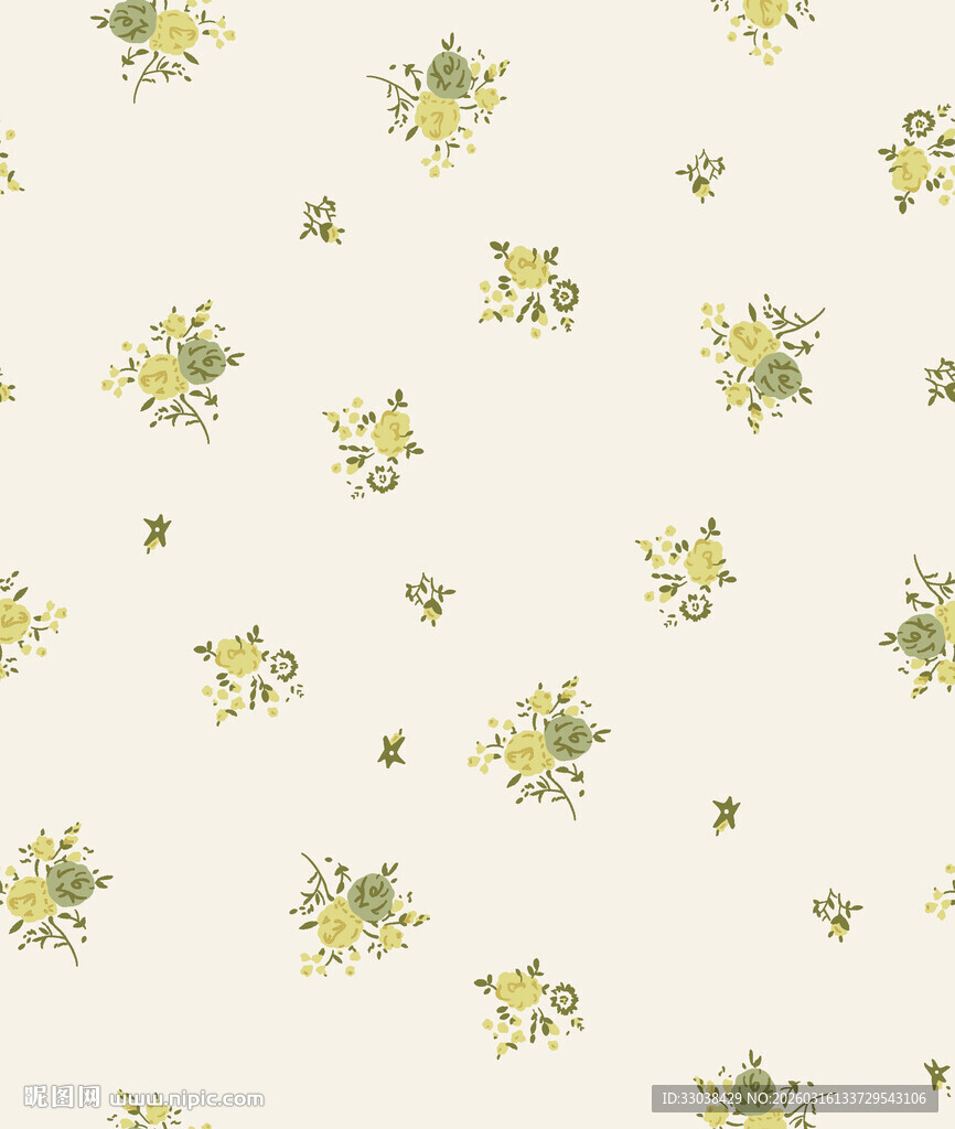 清新碎花图案背景纹理