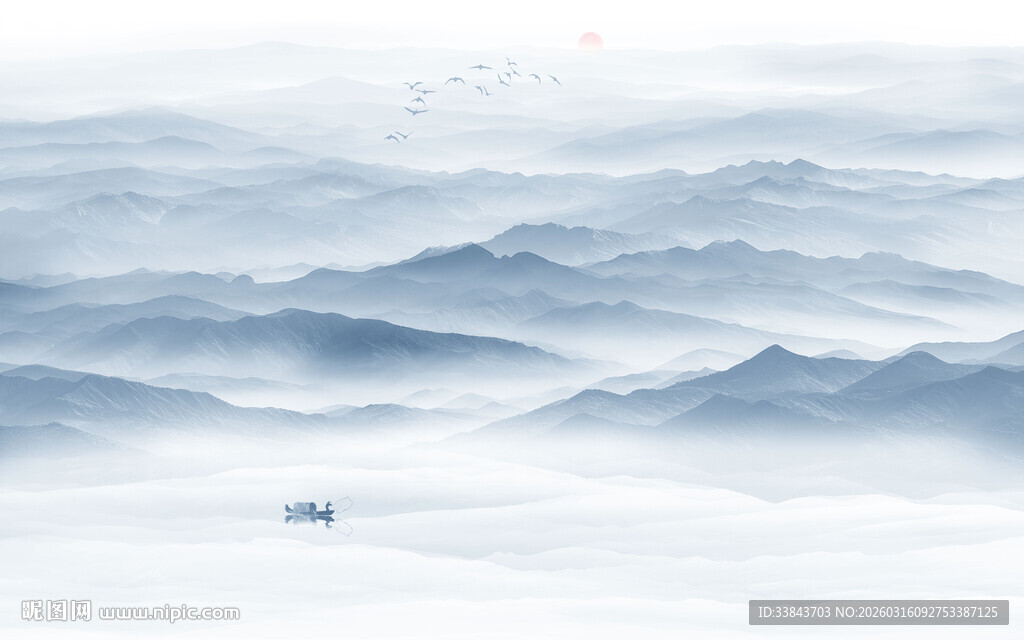  新中式意境水墨画