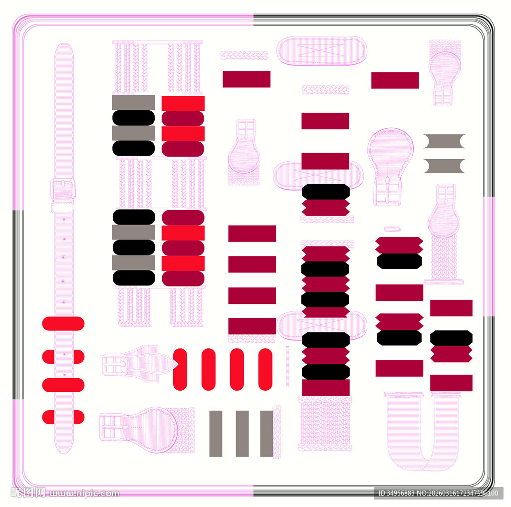 抽象几何图案装饰画面