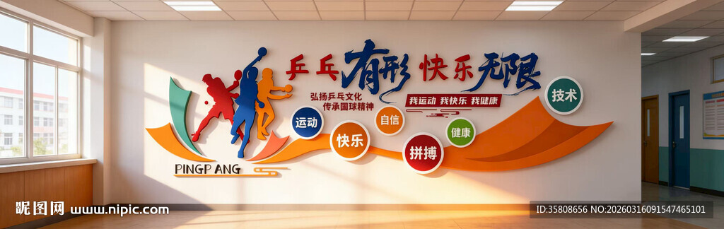 乒乓球文化墙