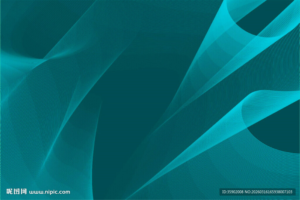 蓝绿色动感抽象线条背景