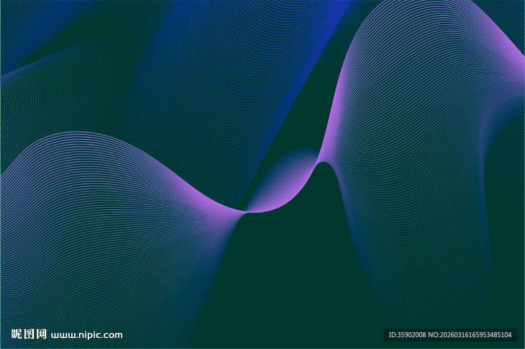 梦幻渐变波浪抽象背景图