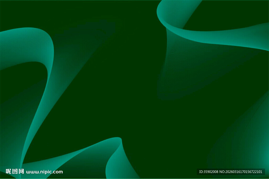 绿色动感曲线抽象背景图