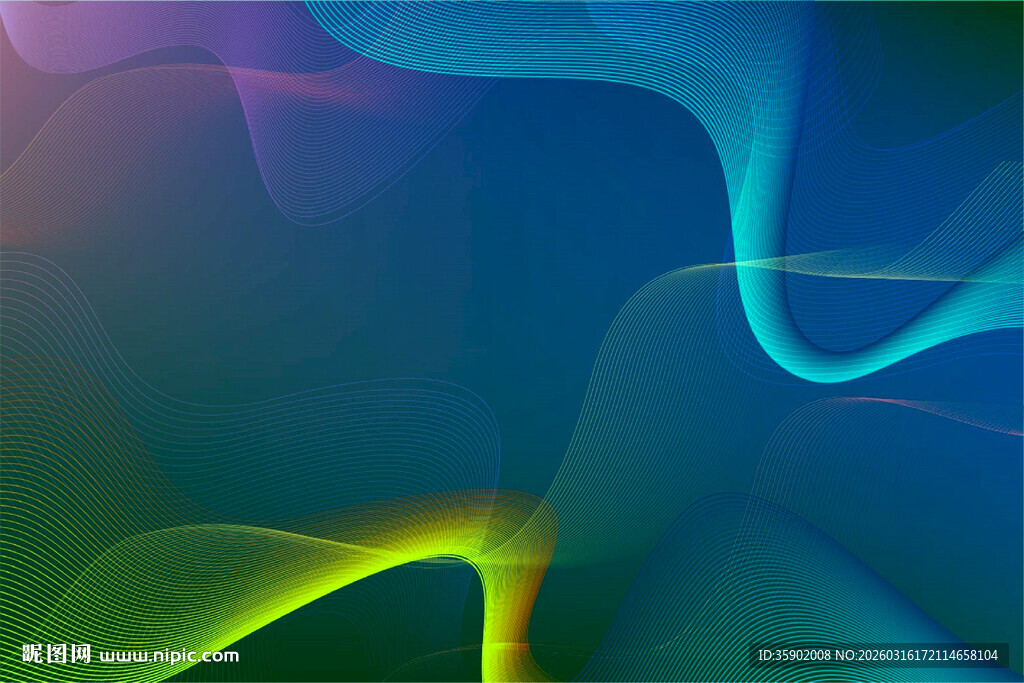 梦幻炫彩抽象流体图案