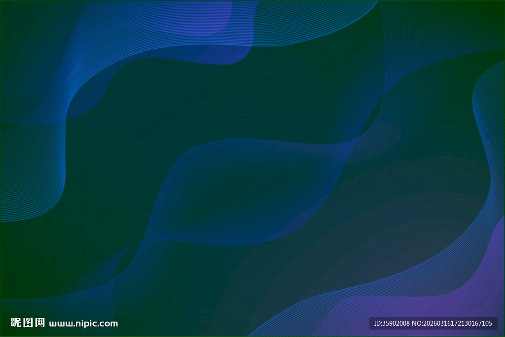蓝紫渐变抽象波浪背景图