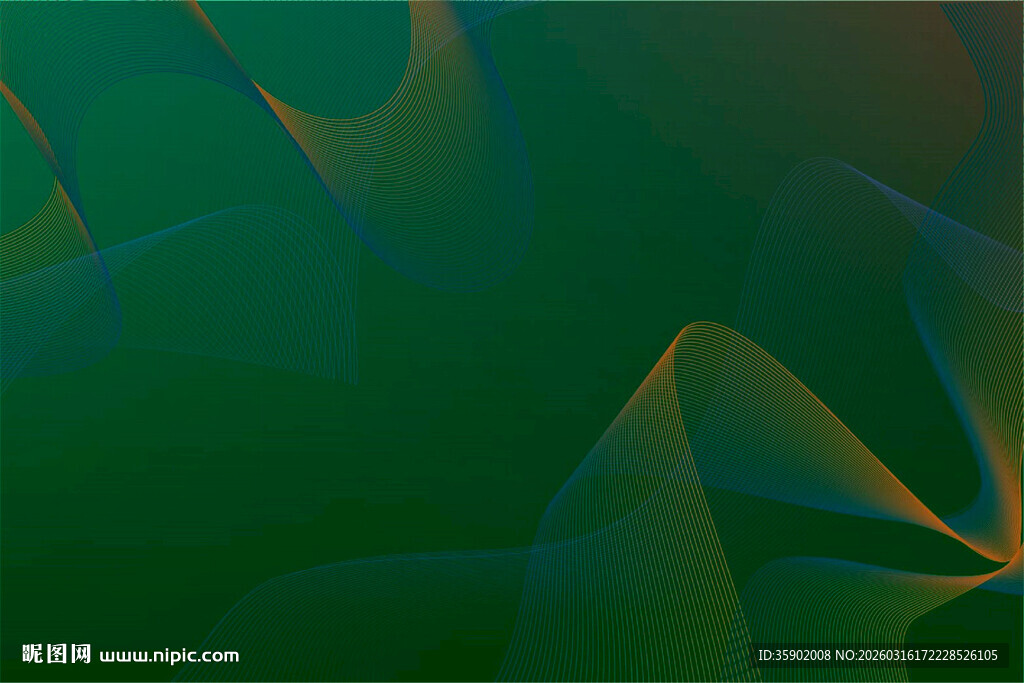 抽象绿光几何图案背景
