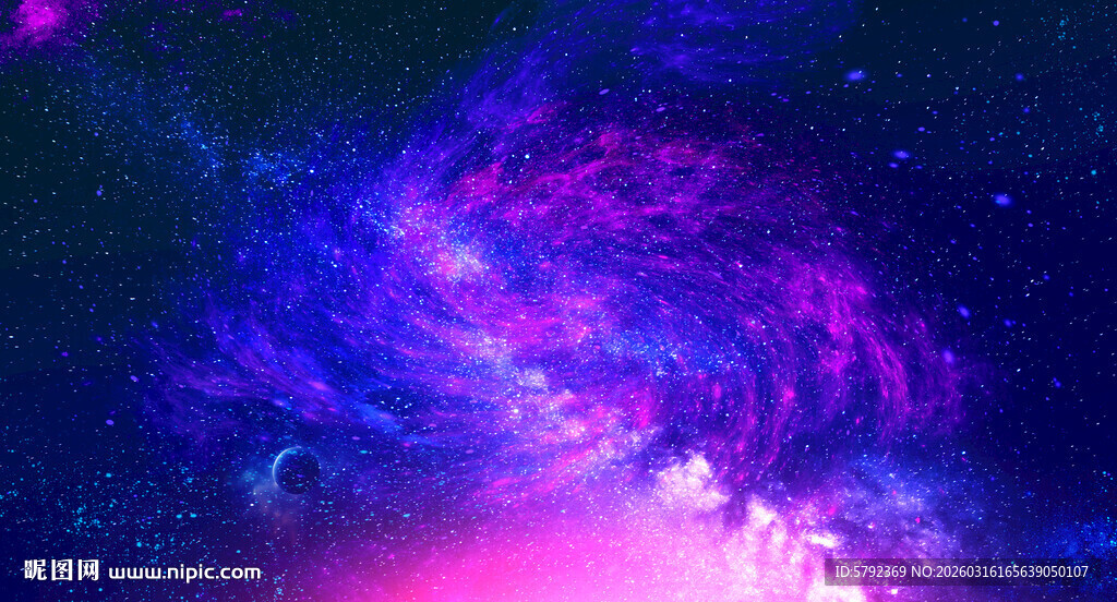 蓝紫色星空背景