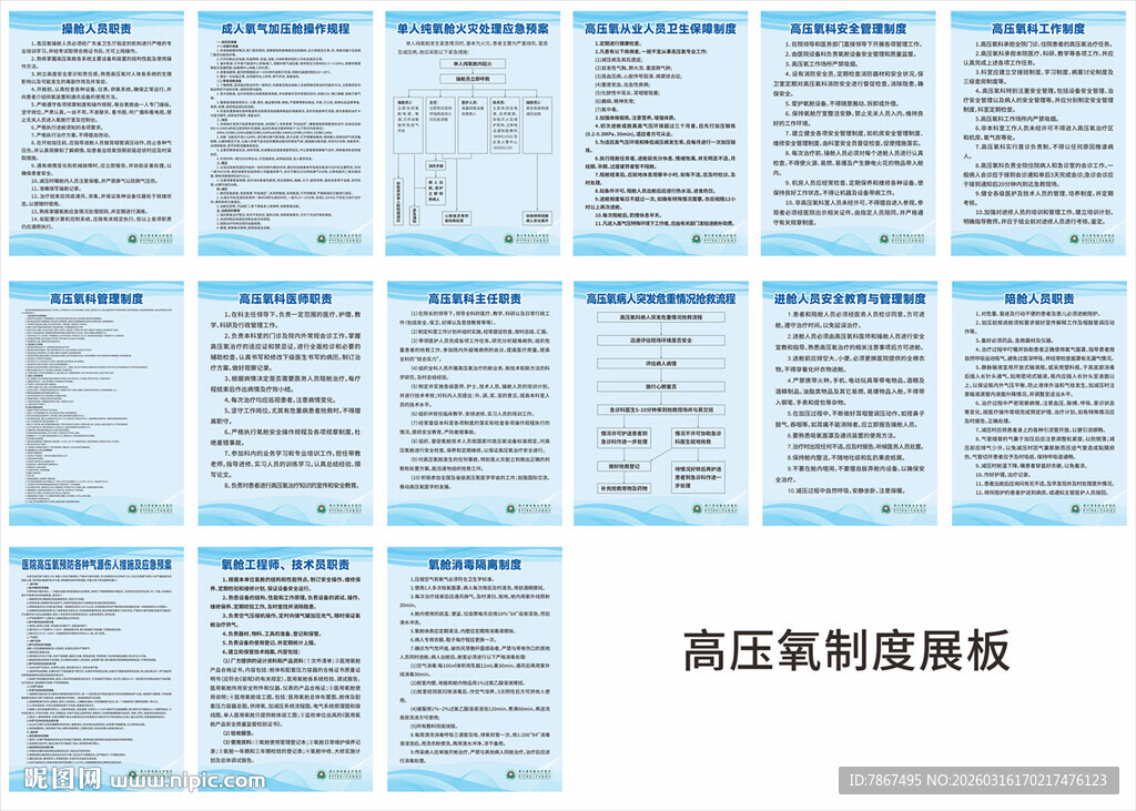 医院高压氧制度展板