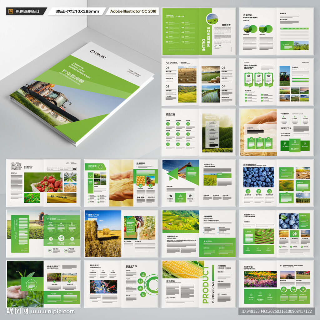 农业画册模板