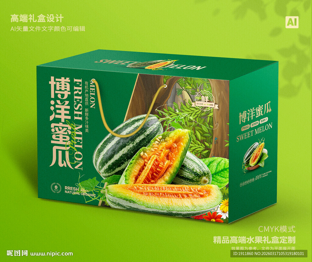 博洋蜜瓜包装 甜瓜礼盒