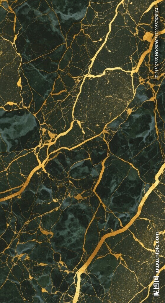 深绿金纹大理石纹理
