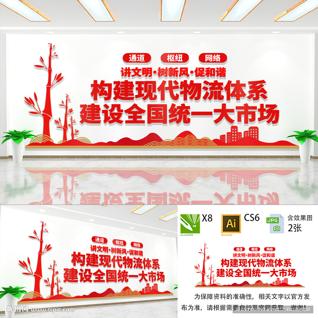 构建现代物流体系文化墙