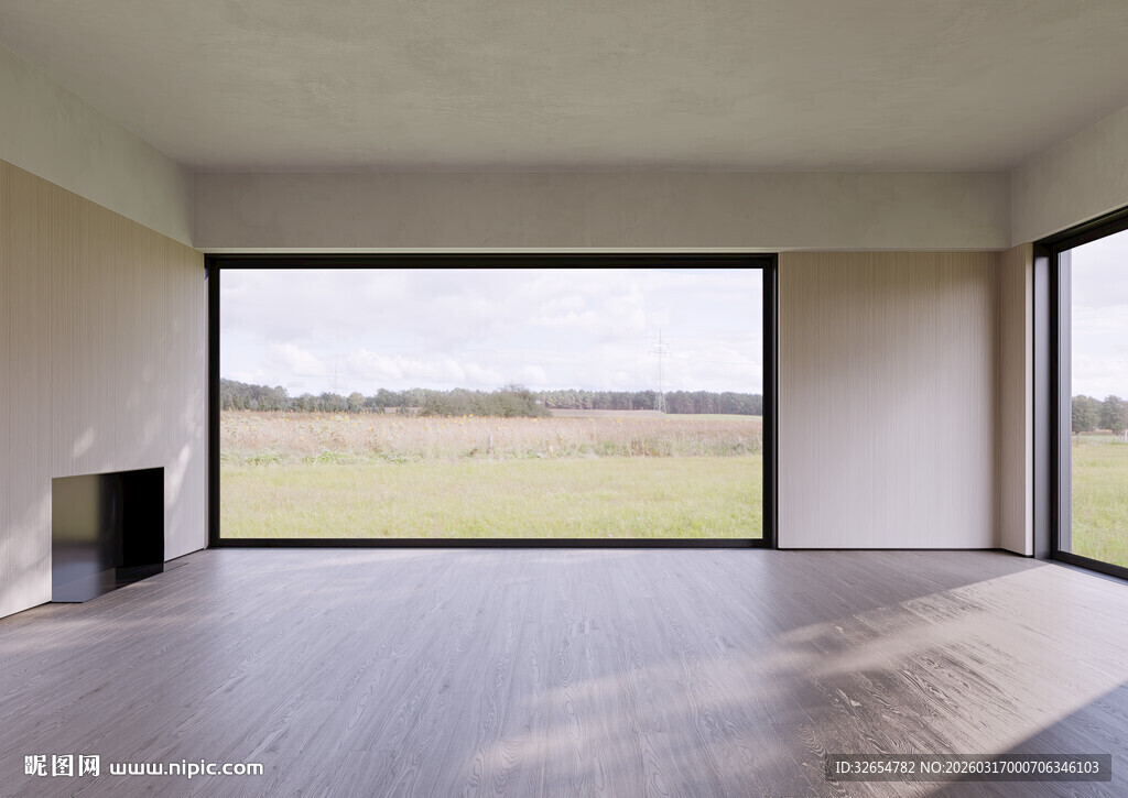 现代客厅直播间空间背景墙