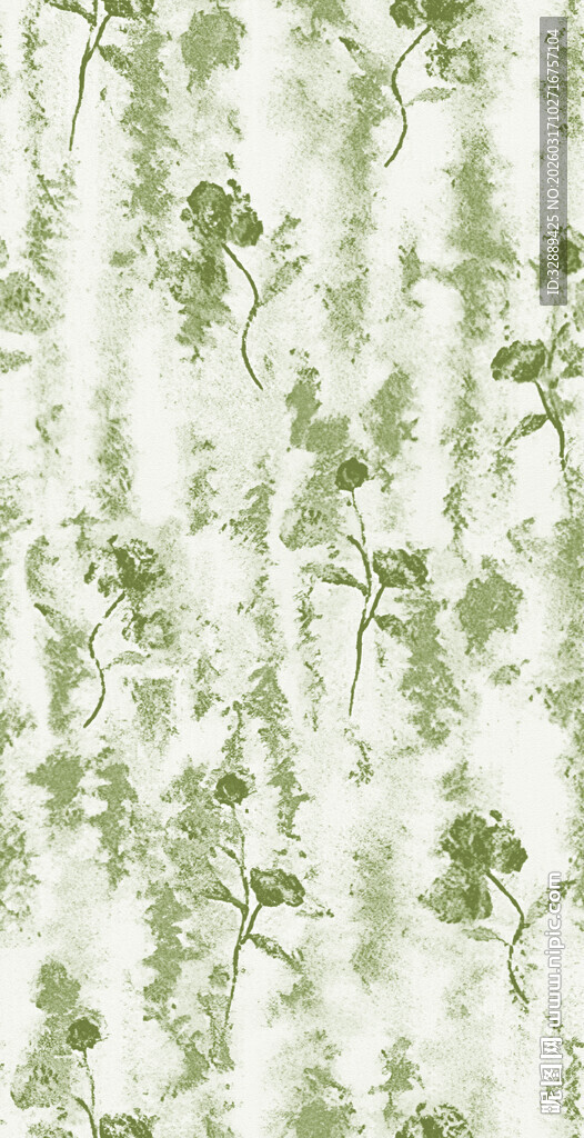 清新绿植纹理图案背景