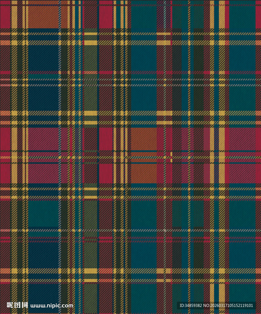 复古多彩格子图案纹理