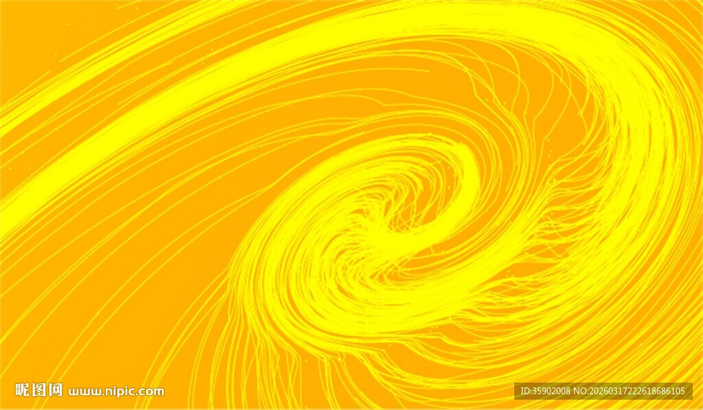 黄色旋涡抽象艺术背景