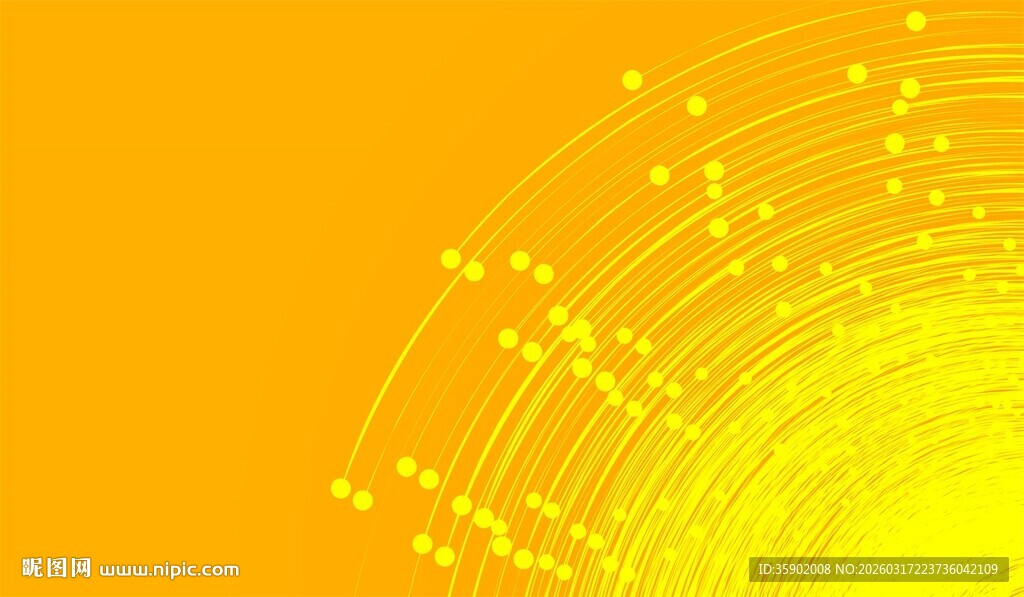 橙黄色科技感线条背景图