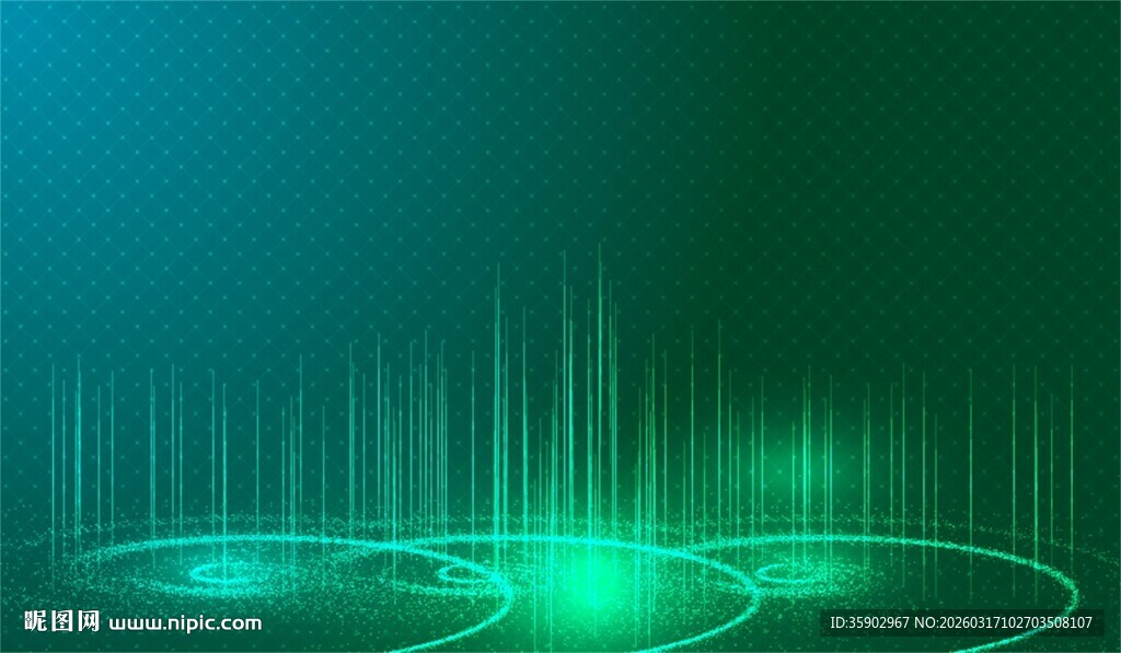 科技感绿色光线背景图