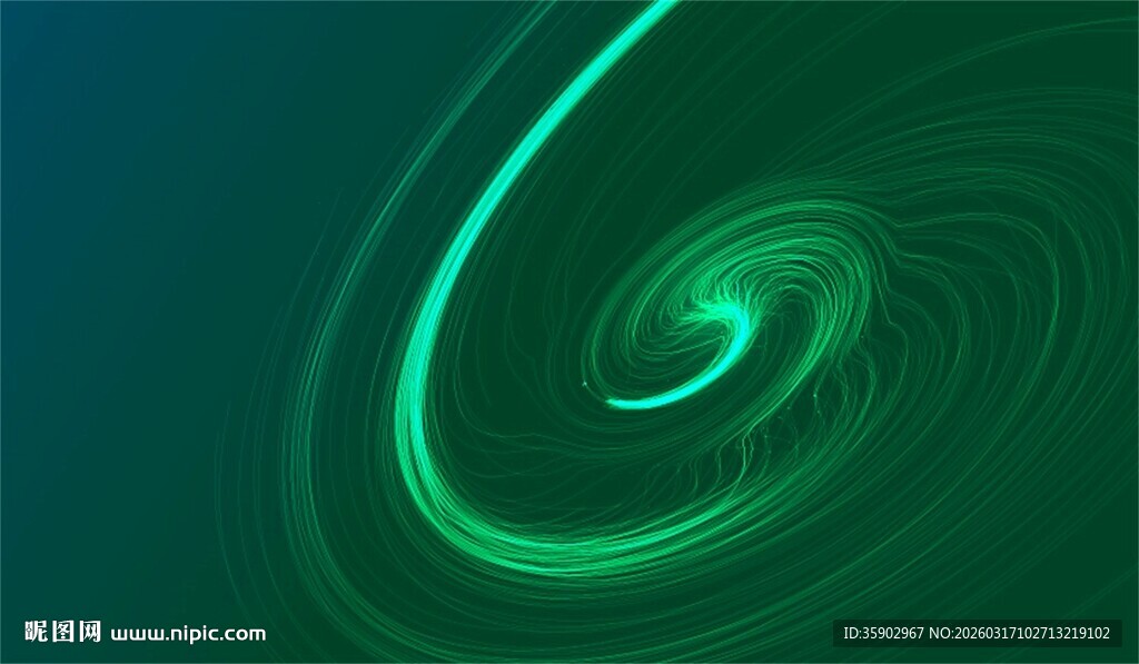 绿色螺旋动感抽象图案