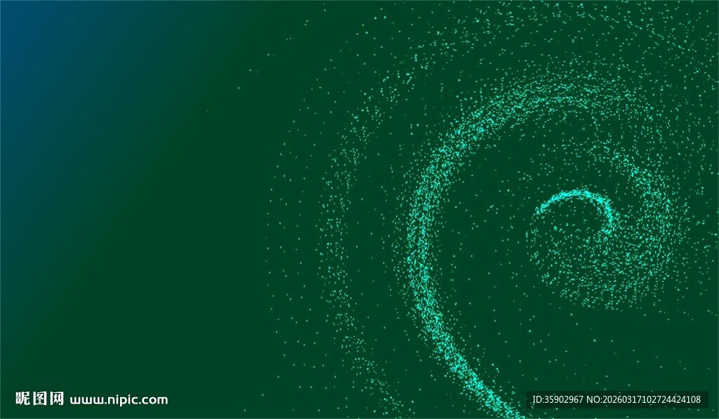 绿色渐变螺旋点图案背景