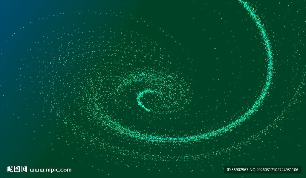 绿色旋涡动态线条画面