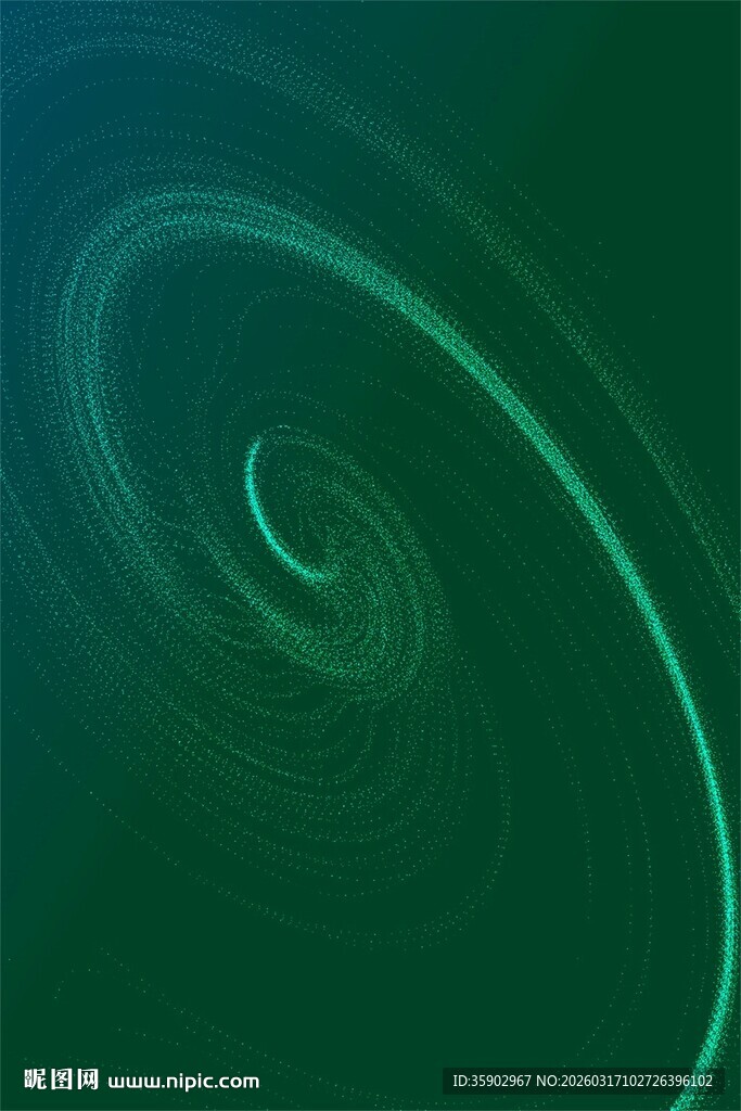 绿色螺旋线条抽象背景图