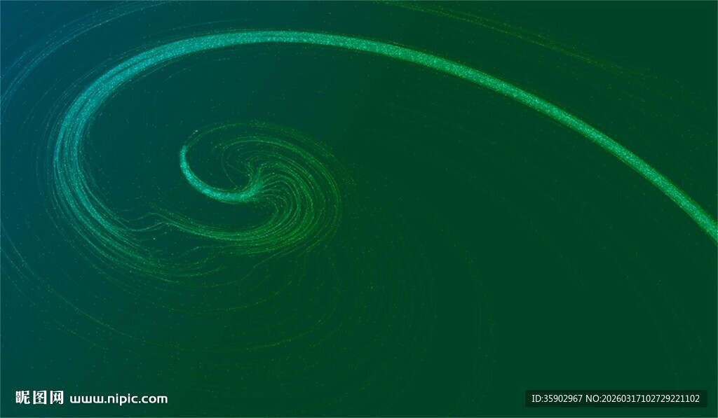 绿色螺旋动感背景图