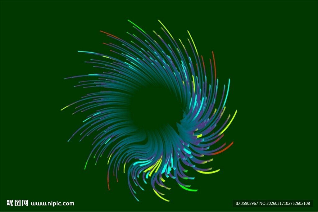 炫彩螺旋抽象图案