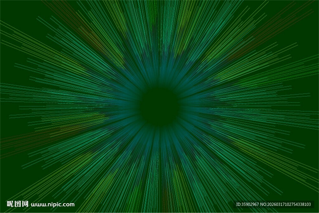 绿色放射状抽象背景图案
