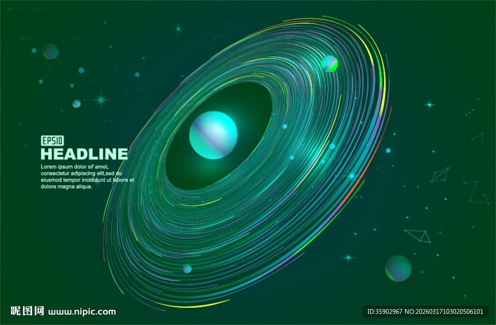 梦幻宇宙环形天体景象