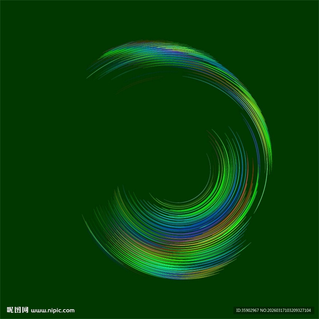 绿色炫彩螺旋图案