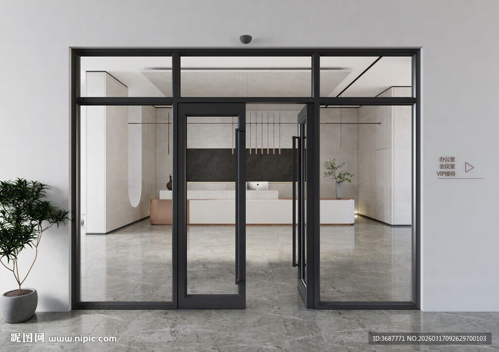办公区电动门场景图