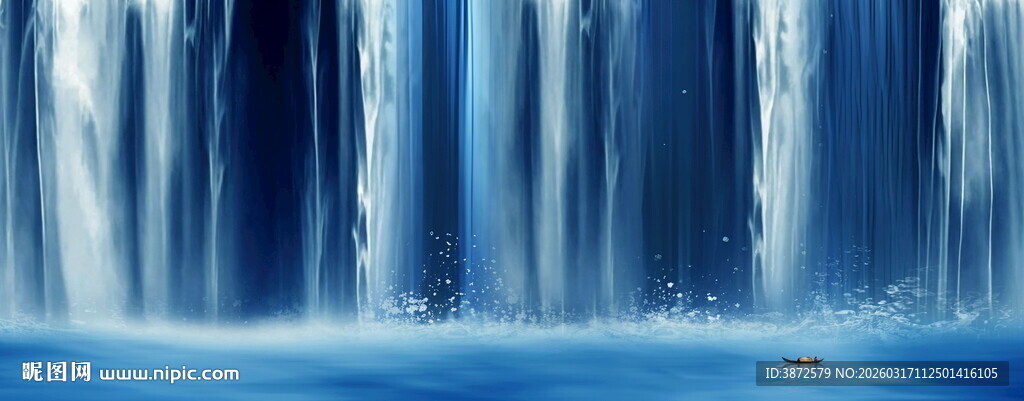 流水生财瀑布山水幕墙