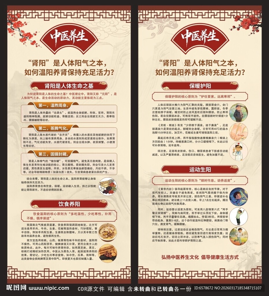 中医养生健康教育展架