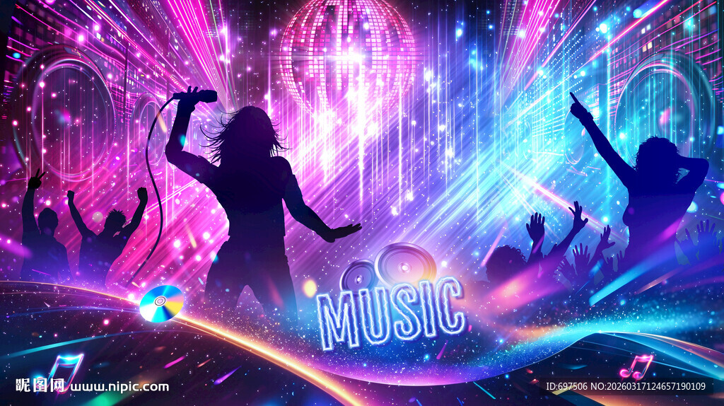 音乐酒吧KTV夜店派对背景墙