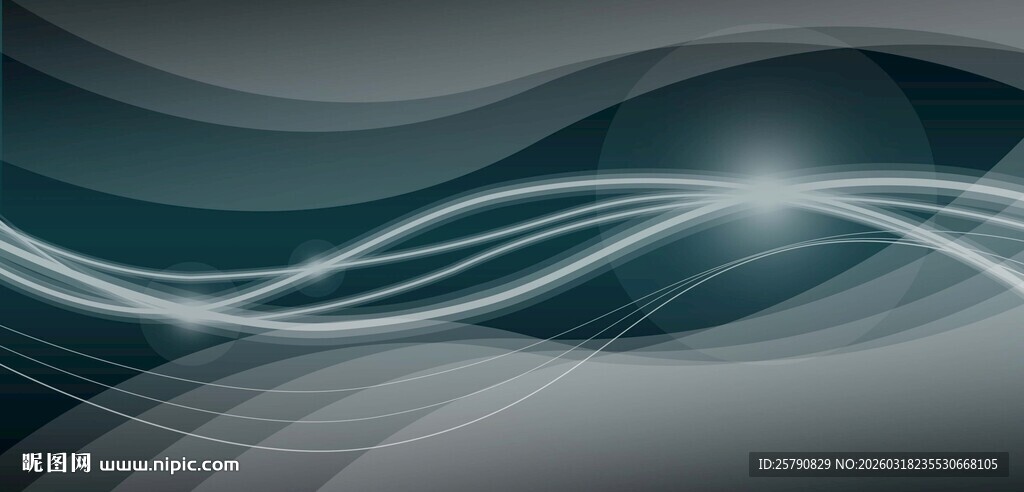 蓝灰渐变动感线条背景图