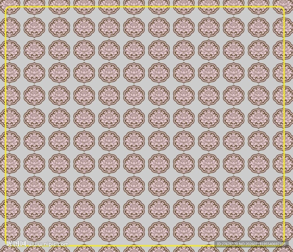 国潮睡莲纹矢量设计