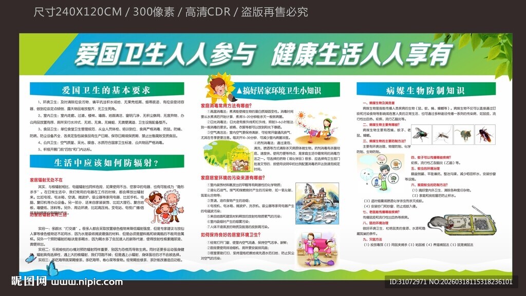 爱国卫生宣传栏