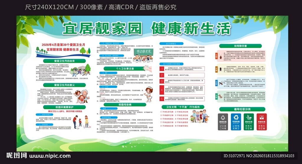 爱国卫生月宣传栏