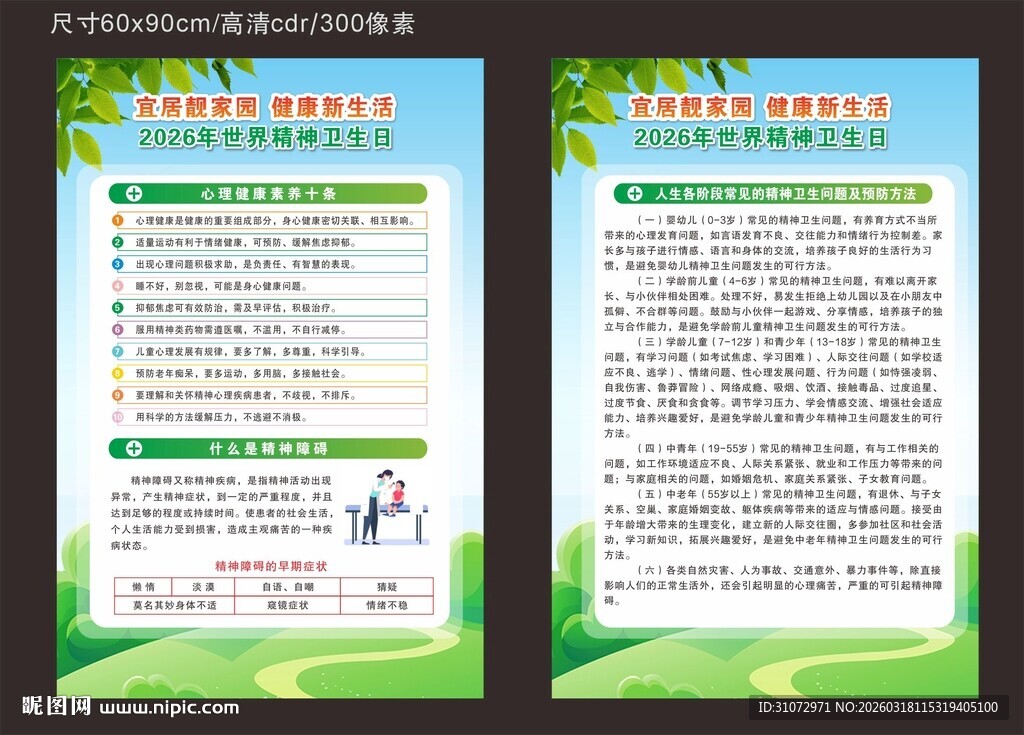 世界卫生日展板