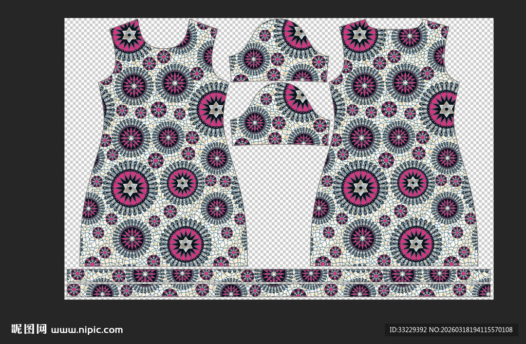 几何圆圈图案女士服装