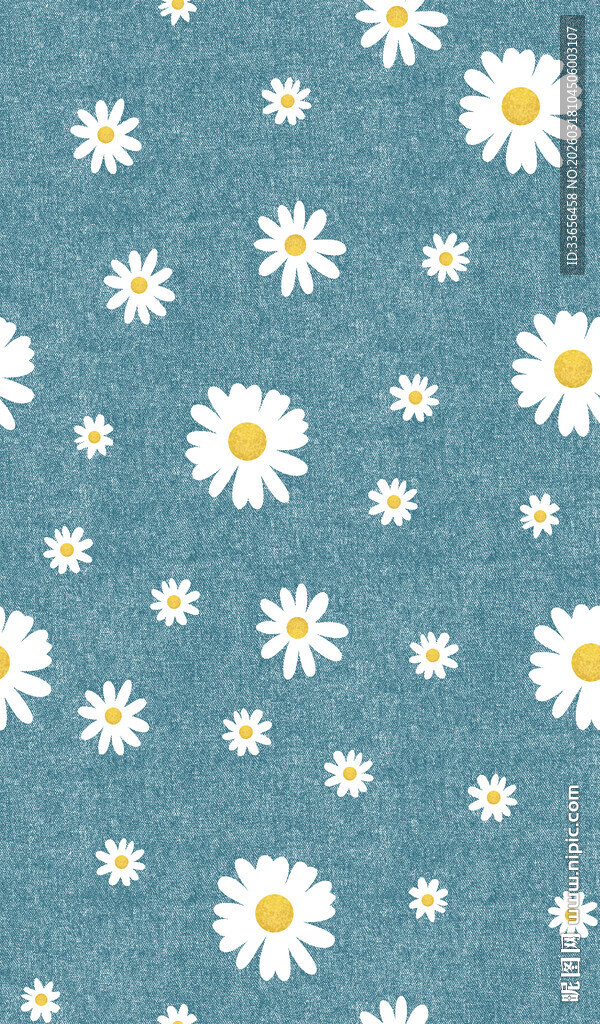 牛仔小雏菊图案