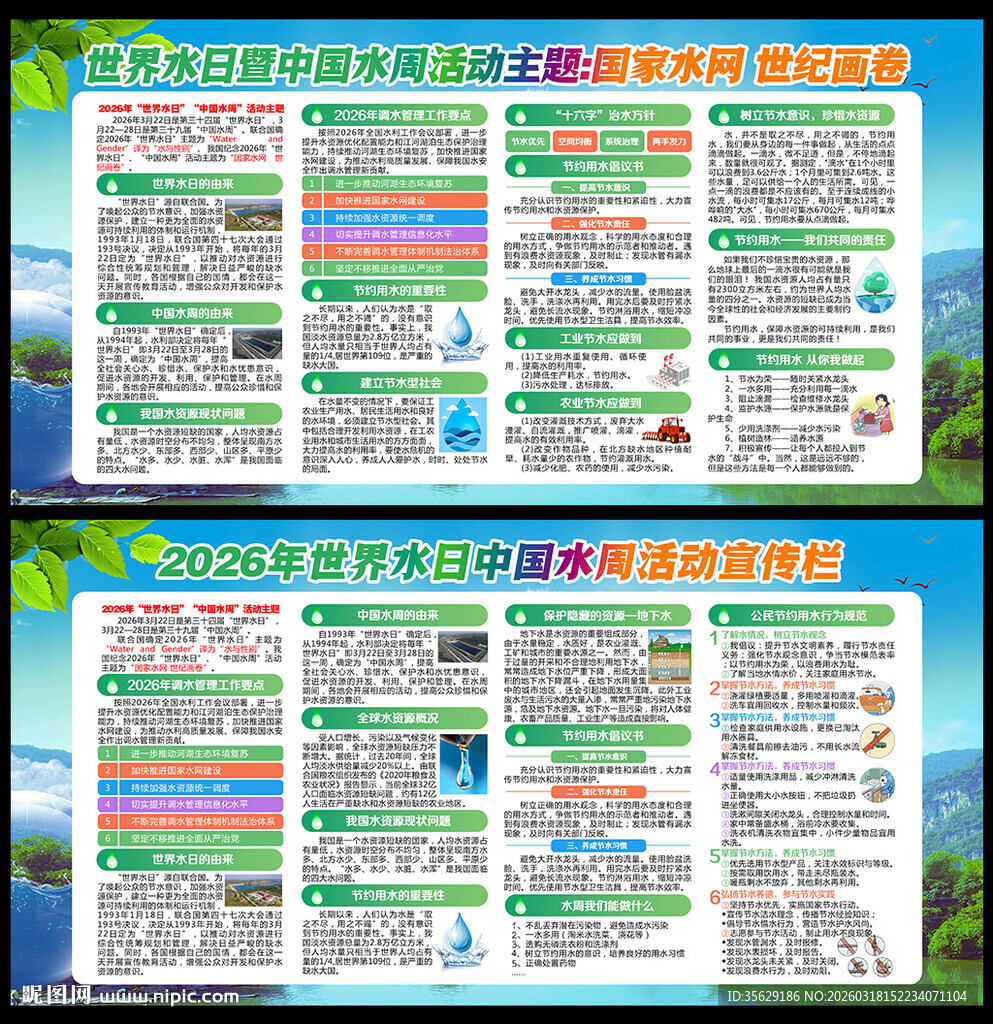 2026年世界水日中国水周展板