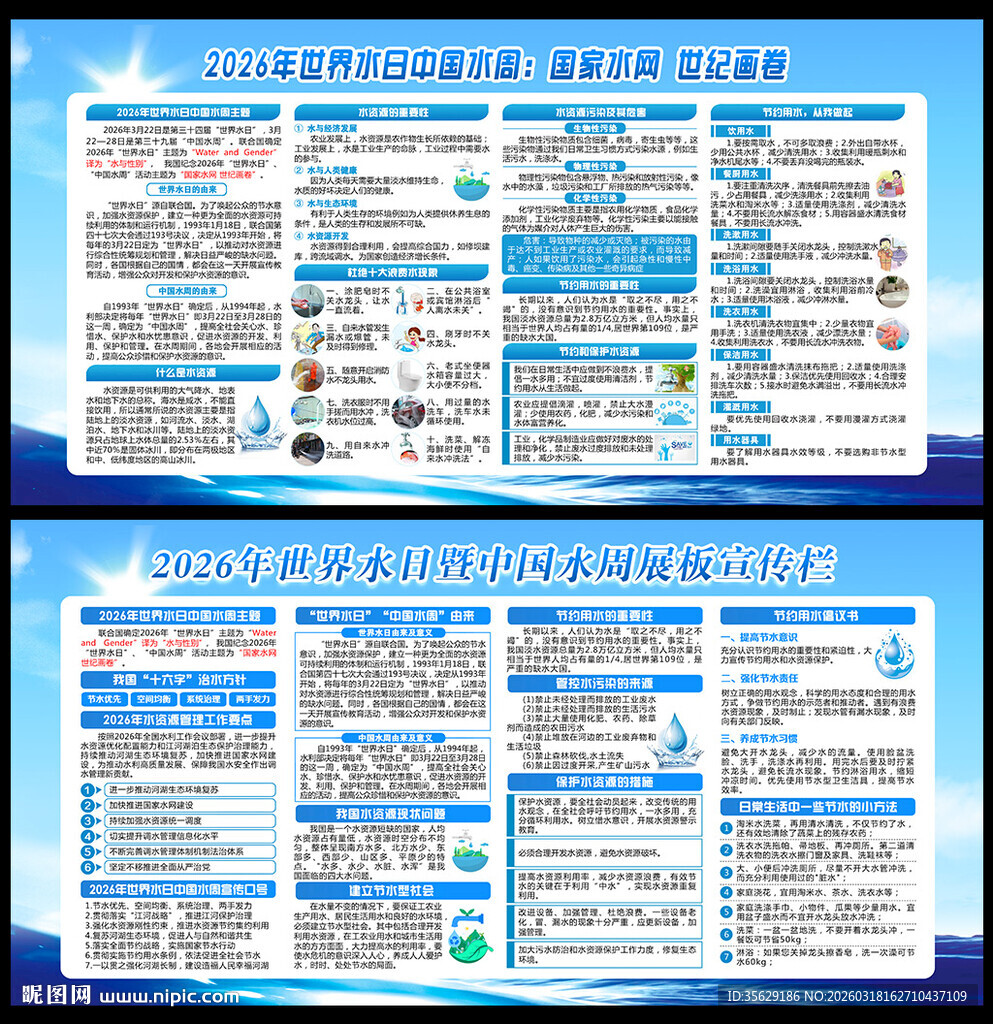 2026世界水日中国水周展板